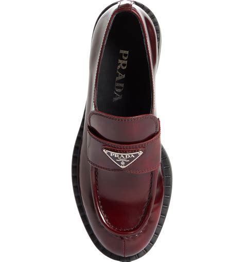 Prada triangle logo loafer